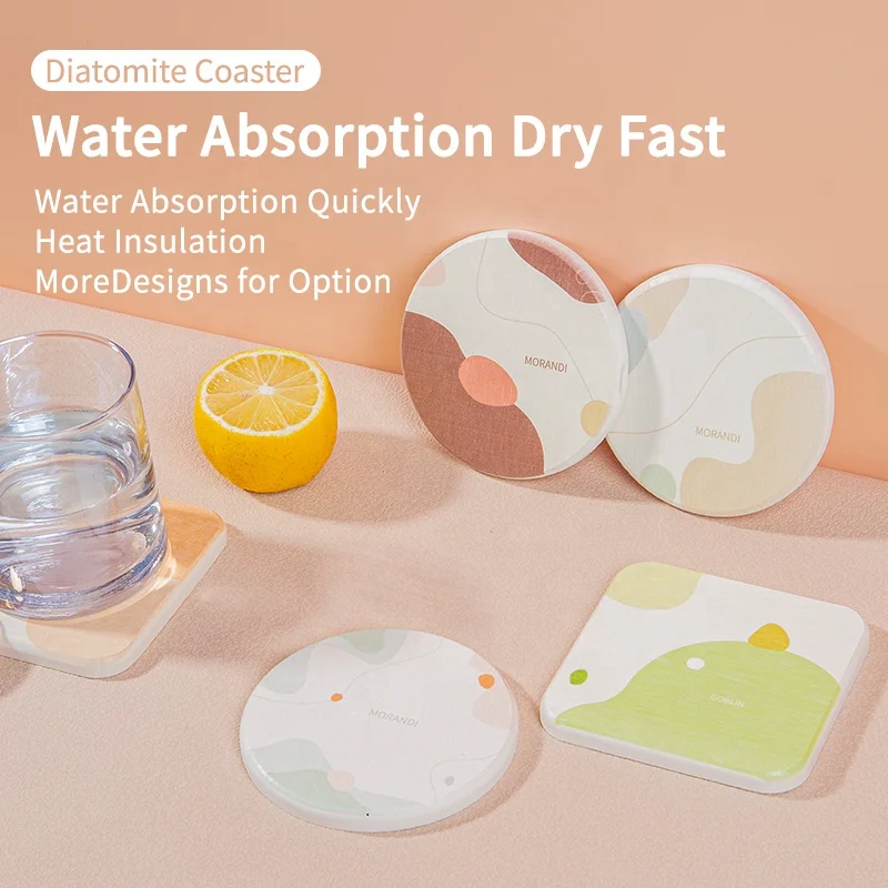Absorbent Diatomite Coasters Quick-Drying Diatomite Coasters Protecting Your Furniture with Elegance