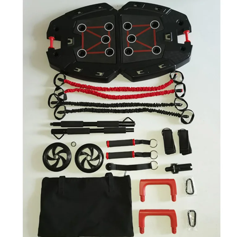 ABS Multi function Training Plate Adjustable Fitness Push-up Board Push Up Stand Bar Board Gym Set