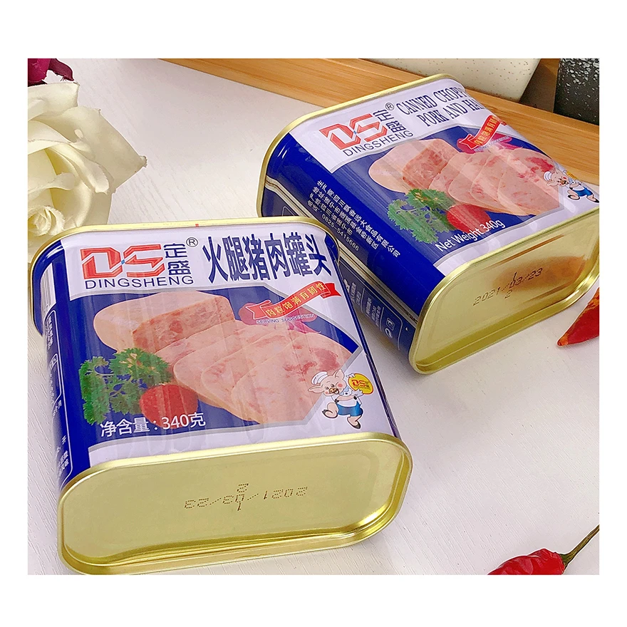 Консервированное мясо из рубленой свинины и ветчины 340 г