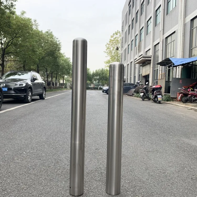 Manufacturer price decorative street stainless driveway security fixed bollard