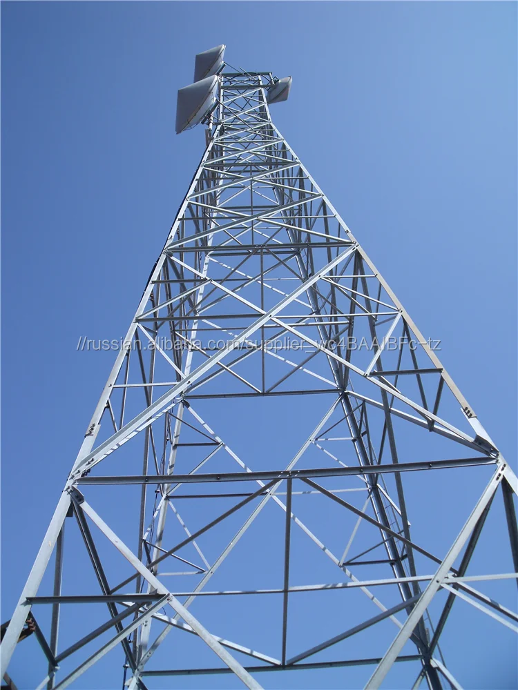 30м60м80м радио Wifi антенна ячейка Gsm сотовая самоподдерживающаяся решетчатая телекоммуникационная 100м коммуникационная мачт