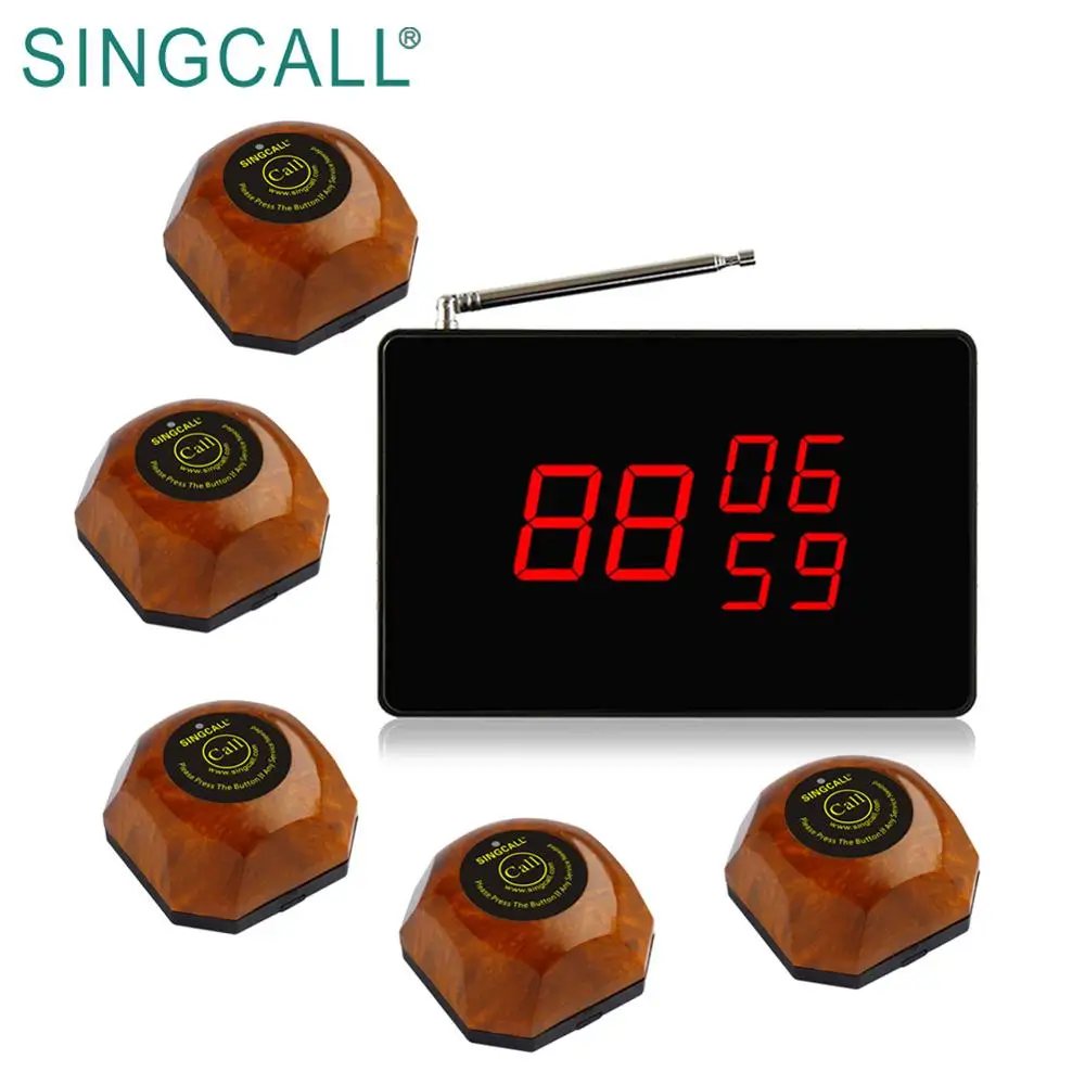 SINGCALL Wireless Signal Key Beeper Calling Receiver Waiting System for Restaurant