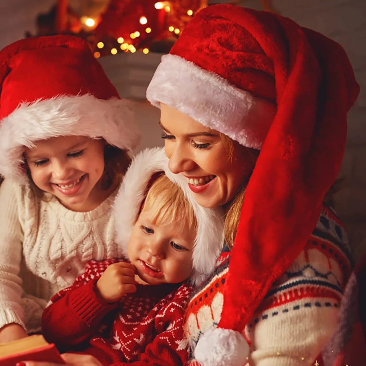 Wholesale 2024 Extra Long Party Xmas Festive Hat Soft Santa Claus Plush Christmas Hats For Adults