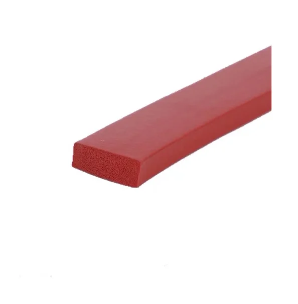 Factory Supplier Red Square Silicone Sponge Rubber Seals Foam Strip