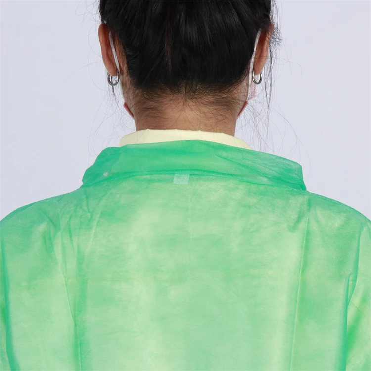 lab gown protective coverall coat uniform disposable coveralls green chemical 25g CN HUB industrial working overalls