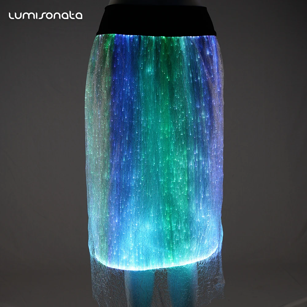 luminous fiber optic professional sexy arab belly dance costume led club dress