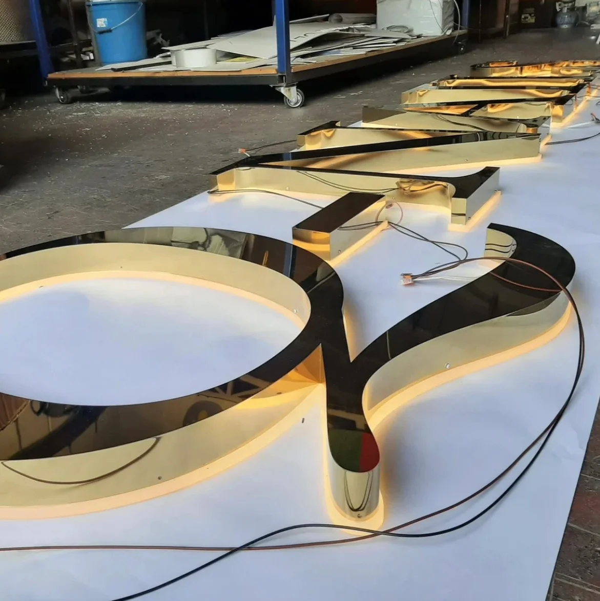 Металлическая Акриловая вывеска с 3D-подсветкой