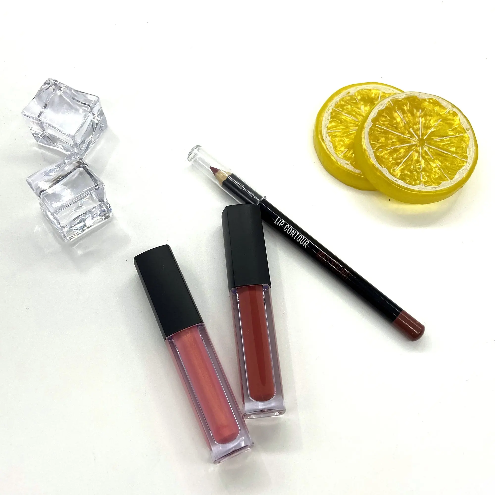 Ready to ship new private label matte liquid lipstick set lip gloss with lip liner set