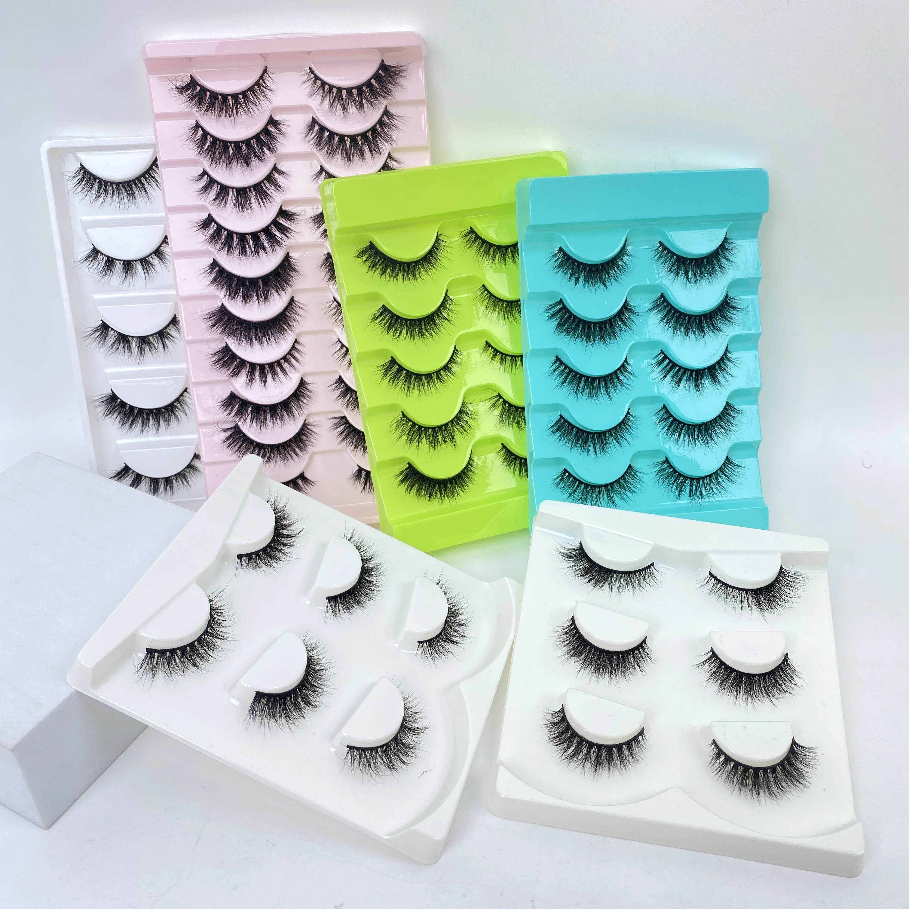 eye lashes natural look lash individual 100% Real Mink fluffy eyelashes natural 3d wipsy fox eye lashes wholesale