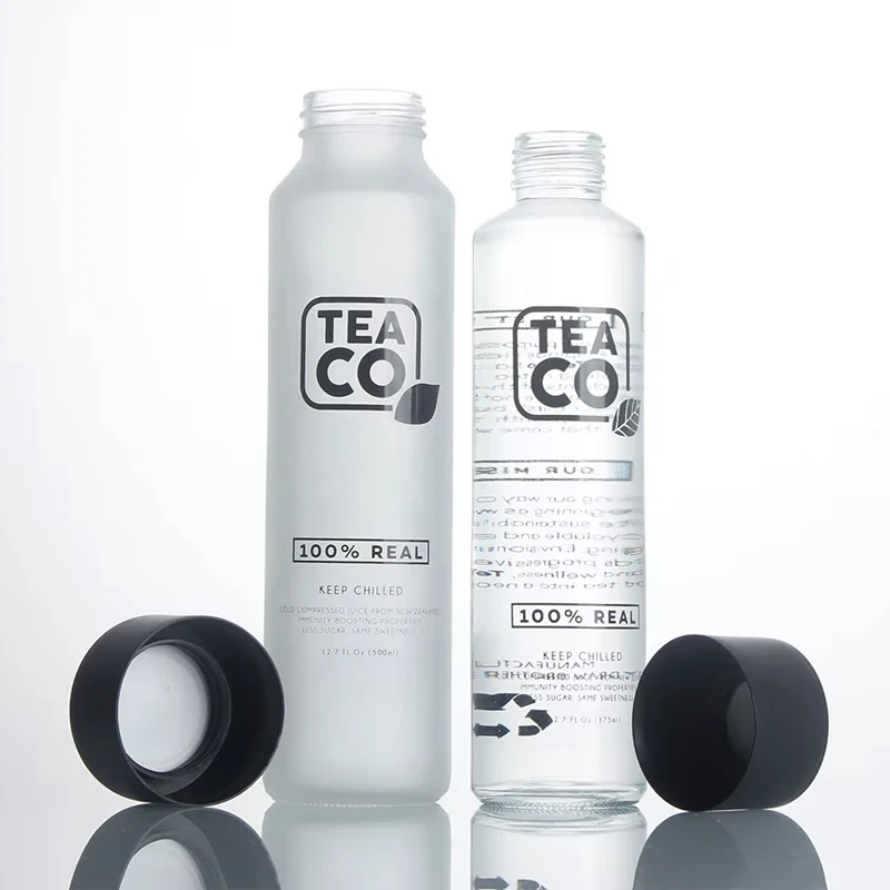 Empty Flint 200ml 375ml 500ml 750ml 1000ml  Liquor alcohol whiskey glass bottle with Cork Lids Packaging