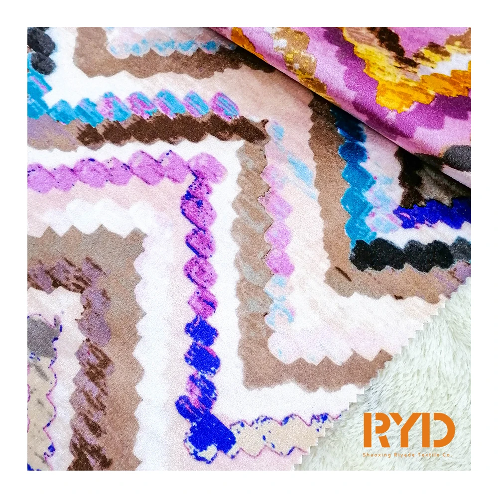 digital printing knitting Italy velvet Holland velvet polyester sofa fabric classic design fabric painting