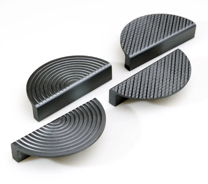 Luxury Solid Aluminum Zinc Alloy Cabinet Drawer Simple Half Round Vanity Pulls Gold Kitchen Furniture Handles Knobs