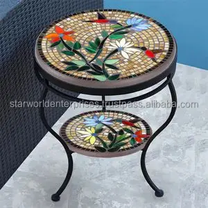 Mosaic glass Bar stool Design Commercial Furniture Stool for Home Office Living Room and Bedroom Application from India