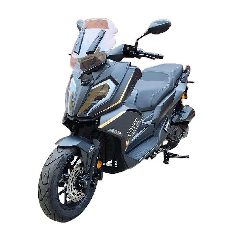 High Speed: 110 km/h Gasoline Motorcycle 150cc Large Fuel Tank 15L  Gasoline Scooter wirh Foldable Rearview Mirror