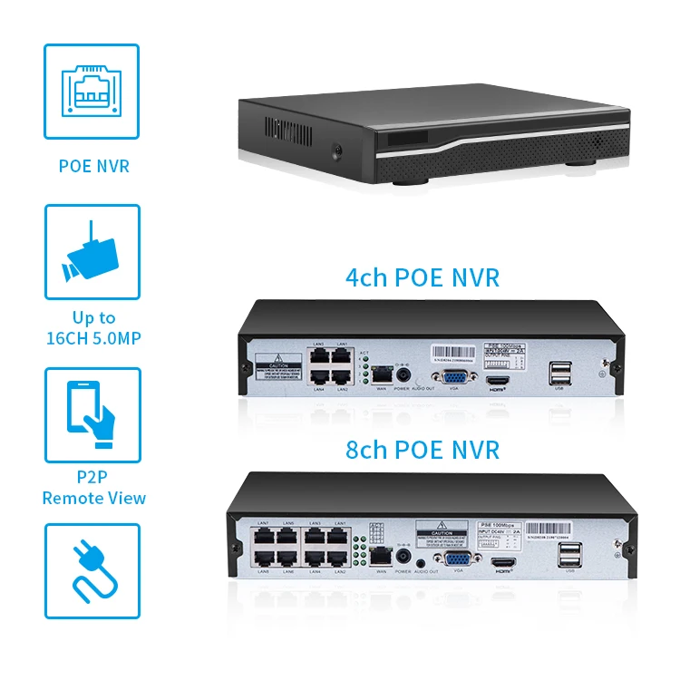 New Product CCTV 5MP Professional Zoom 8 Channel Home Security System POE Camera Kit