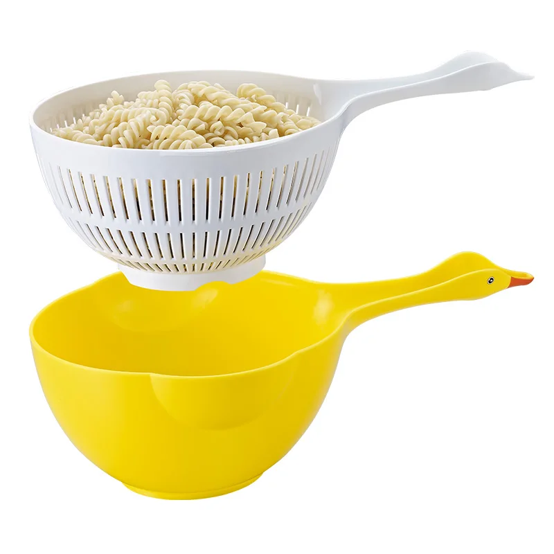 Amazon Hot sell Kitchen Accessories Colander Bowl Vegetable Drain basket Plastic Sink Strainer Basket Fruit Colanders Strainers