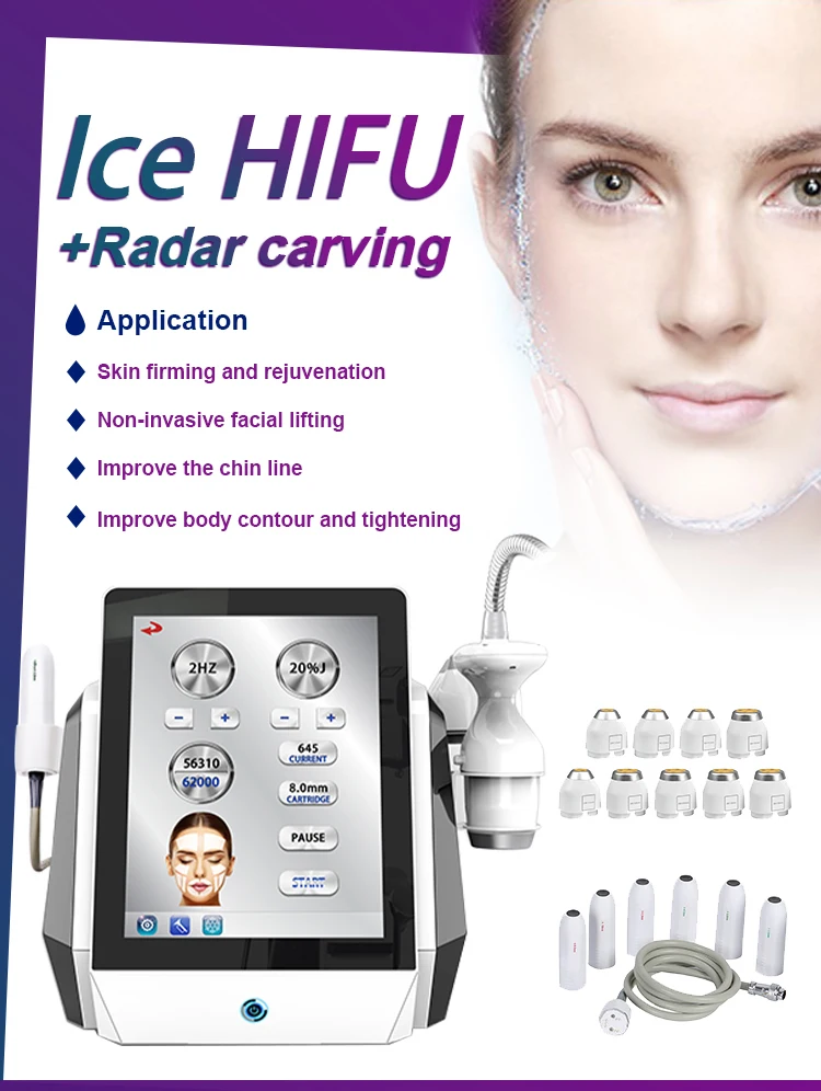 Cheaper Price 2 In 1 5d Ice Hifu Vmax Anti-Wrinkle Hifu Ice Cooling Frozen Hifu Body Slimming Anti-Aging Machine