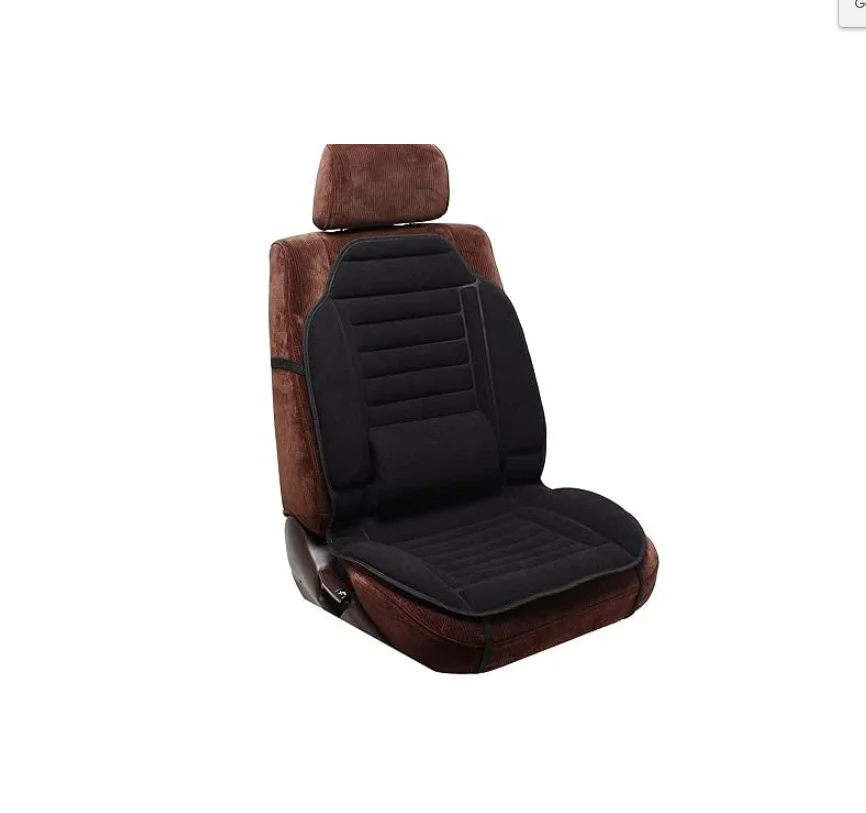 Automotive Black Seat Cushion with Lumbar Support Breathable Universal Car Seat Protector