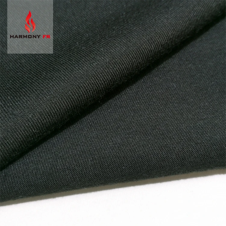 Manufacturer Custom 60% Modacrylic 40% Cotton Anti Fire Inherently FR Flame Retardant Knit Single Jersey Fabric For T-Shirt