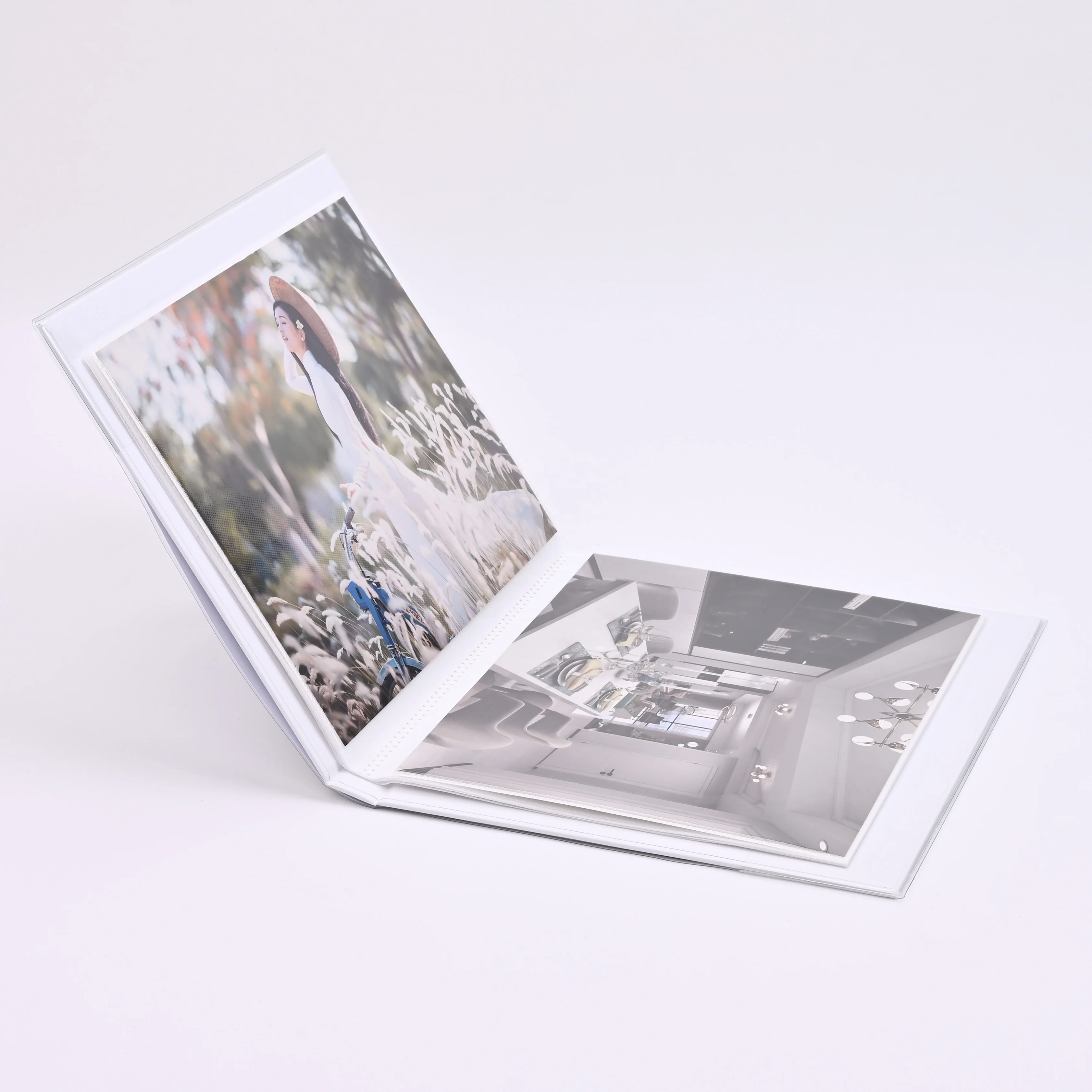 Customizable DIY Photo Album 6*8 Inches PVC Cover Transparent White Black Inner Sheet Wedding Game Card Memorial Gift Printed