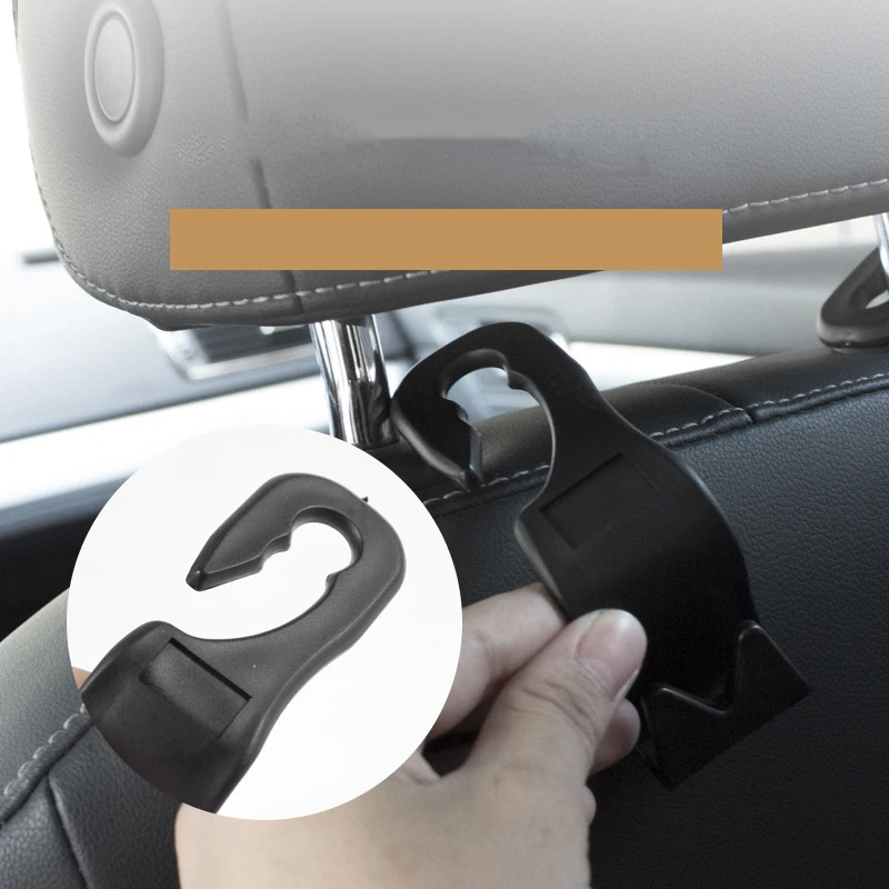 4pcs/Set S Type Car Seat Headrest Hooks Hanger Storage Organizer Universal For Handbag Purse Coat Fit Universal Vehicle Car