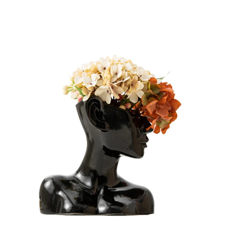 Home Decor Modern Art Ceramic Vase Body Vase Statue White Pottery Decor Ornaments Display Home Accessories Decoration Gifts