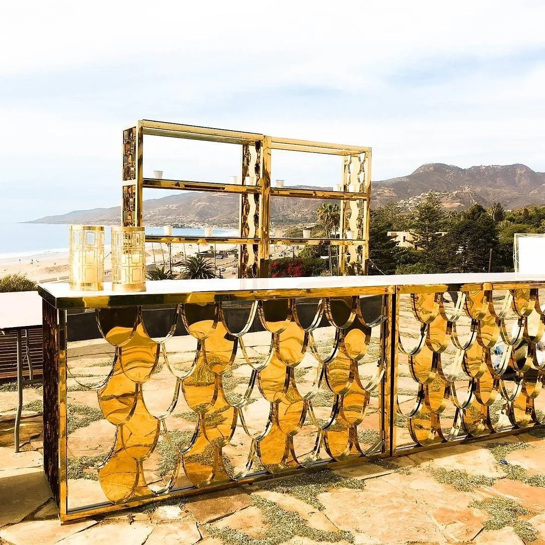 customized new product golden supplier event bar modern mobile cocktail wedding station portable bar