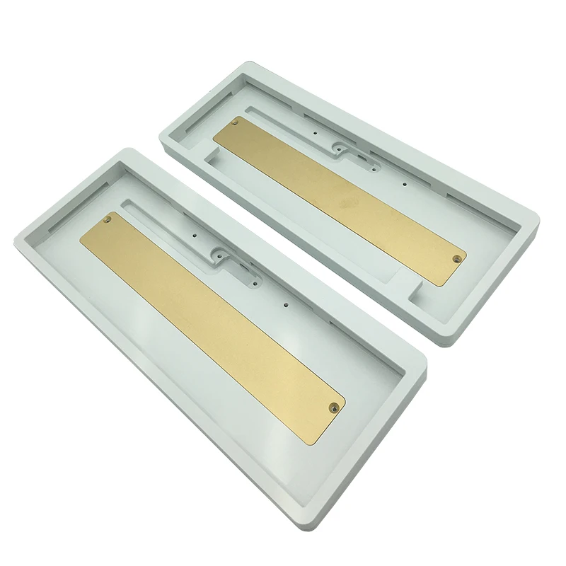 Custom CNC Machining & Sandblasted and White Electrophoresis E-white Finish an Aluminum Keyboard Enclosure/ Case