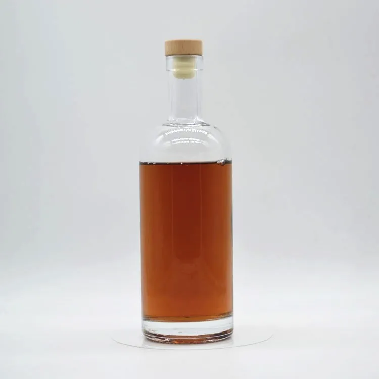 Custom fancy 500ml vodka whisky gin bottle spirit glass bottles wine cork glass miniature bottles