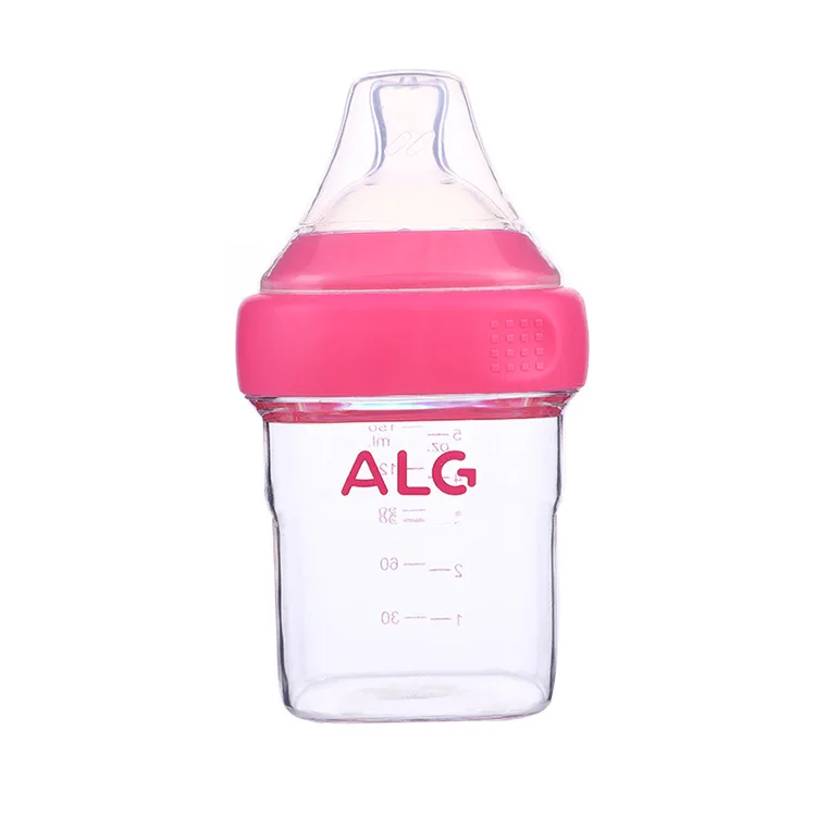 Portable multifunctional anti bloating wide caliber baby feeding bottle square baby food storage bottle