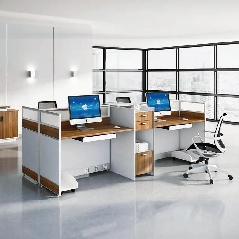 Office Workstation Modular Partition Parts Modern Office Furniture Partition Office Cubicle Workstation Desk 4 Person