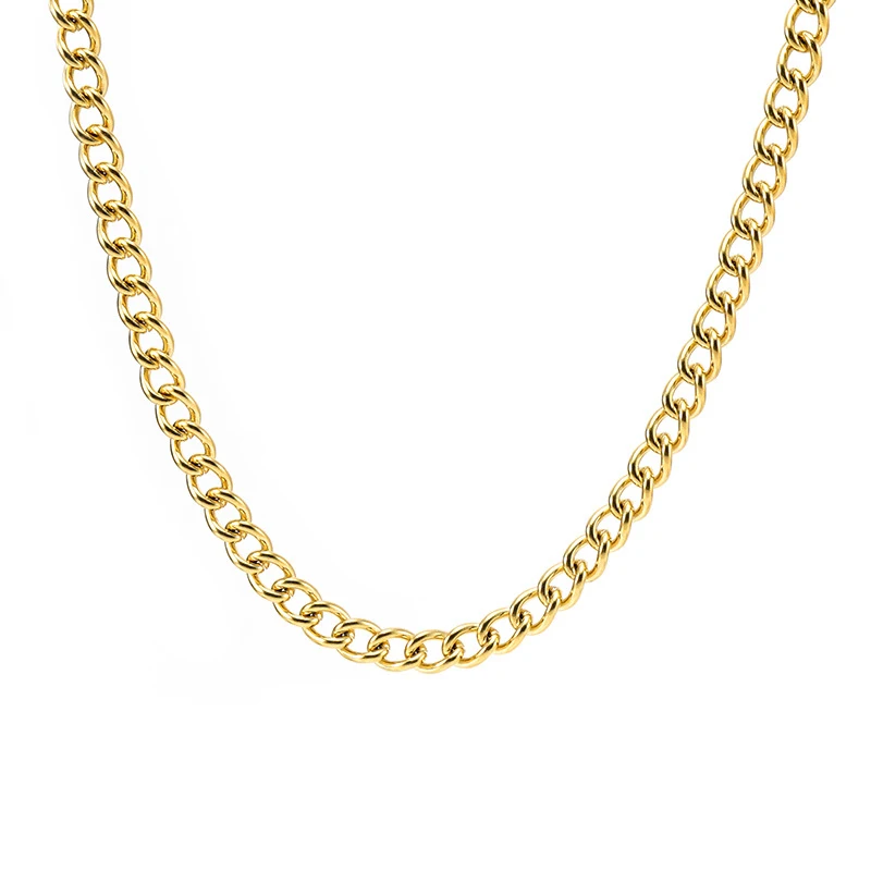 Wholesale Thicker Cuban Link Chain Gold Filled Plated Men Necklace Hip Pop Chain Jewelry