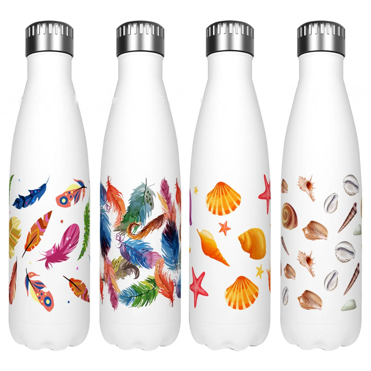 Wholesale outdoor sports water bottle vacuum 304 stainless steel thermos cup travel water cup 500ml cola bottle