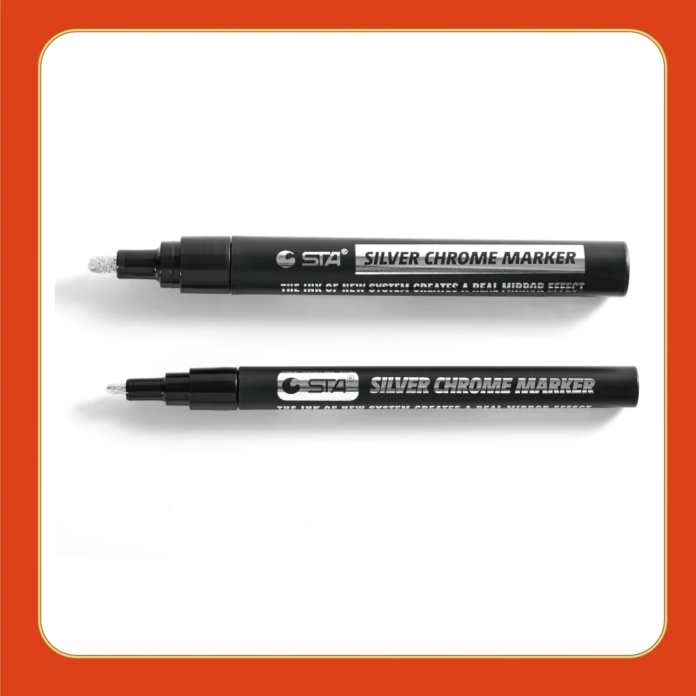 Acrylic Art Markers 15 Sets Water Based Fine Liner Brush Mirror Chrome Metallic Pen Graffiti Spray Paint & Drawing Pack
