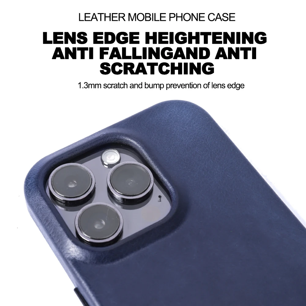 Zenos Luxury Genuine Leather Phone Case for iPhone 15 Series New Wireless Charging Feature Shockproof Leathercraft Cover