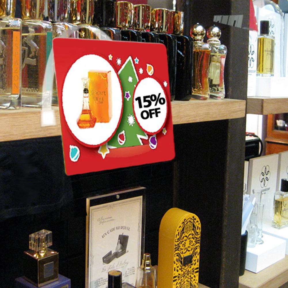 Convenience Store supermarket Retail Shelf Display Foam Tape Aluminum Wobbler/Shelf Wobbler For Hanging Label