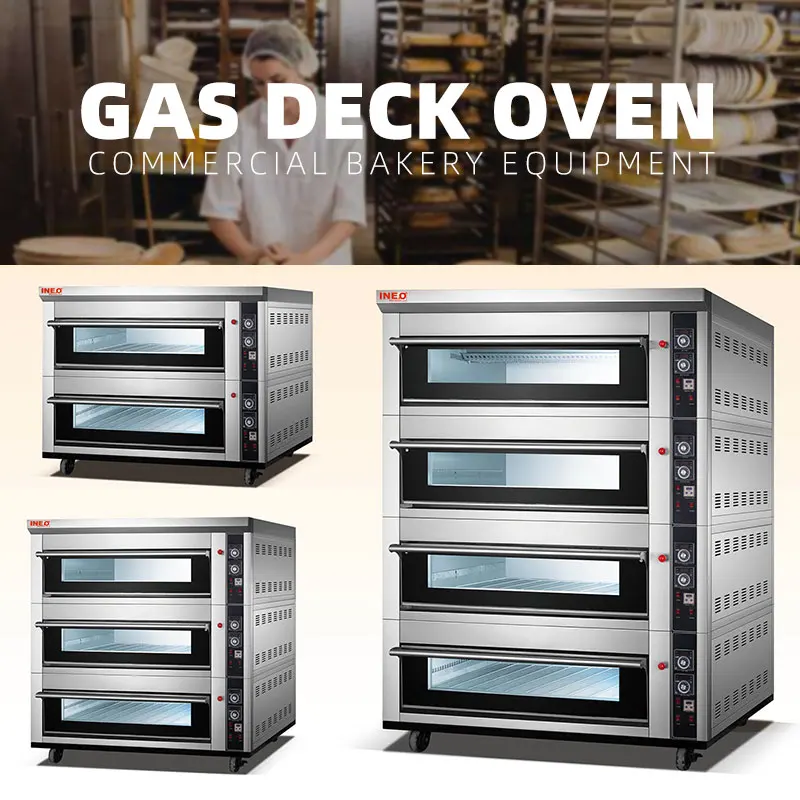 Industrial Commercial Catering Equipment 3 Layer 6 Trays Economic Commercial Electric Deck Oven