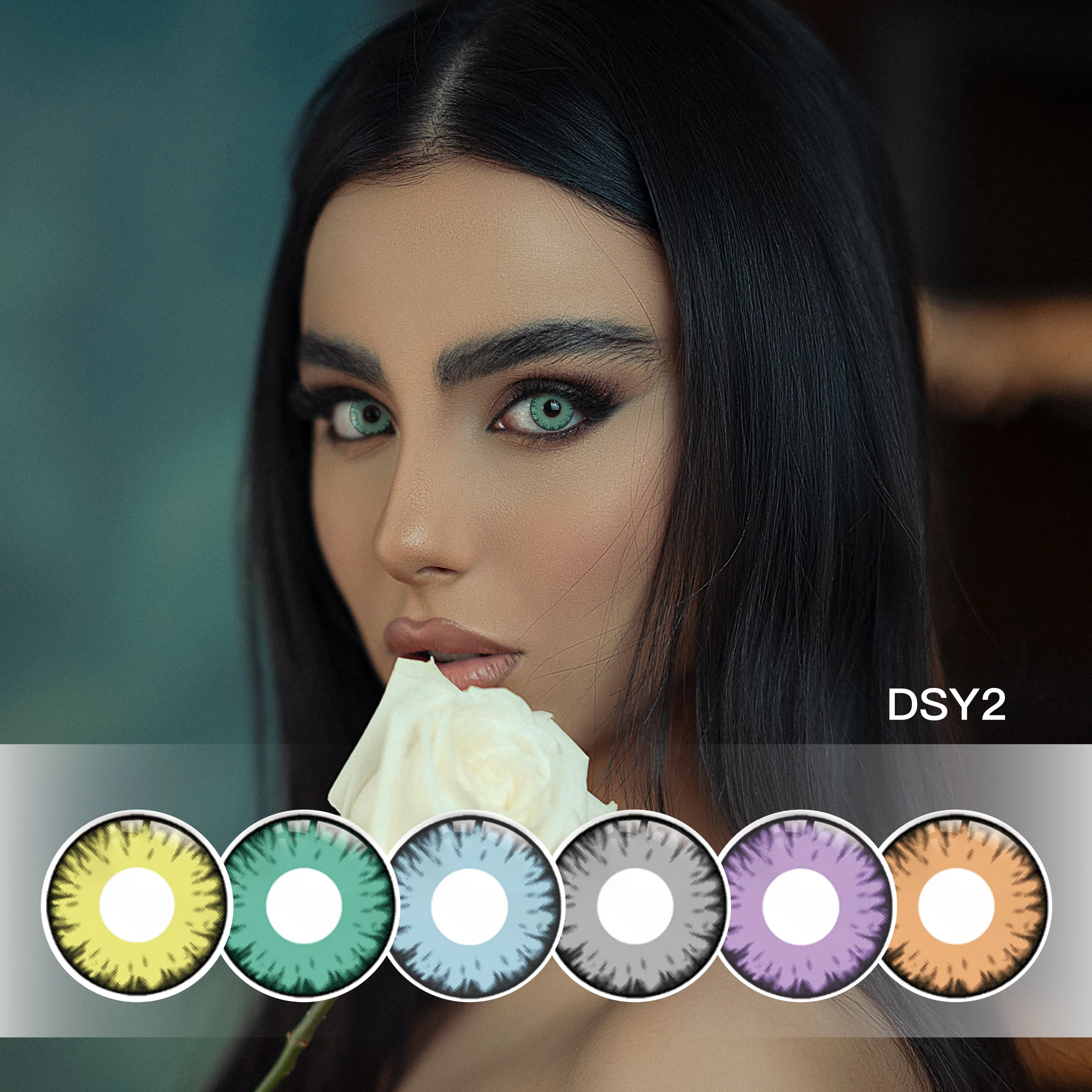 DSY2 Miiemo Green Yellow Color Lens Hot Selling Color Contact Lens Wholesale Price Monthly Contact New Arrival