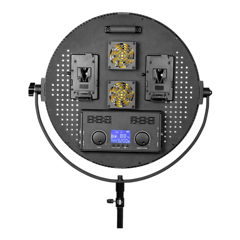 Tolifo High Power 200w Photo Studio Lighting Round Panel Led Soft Video Fill Light for Film Shooting