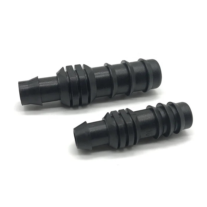 Drip Irrigation System LDPE Pipe 16mm Black Barbed Irrigation Fitting Barb Connector