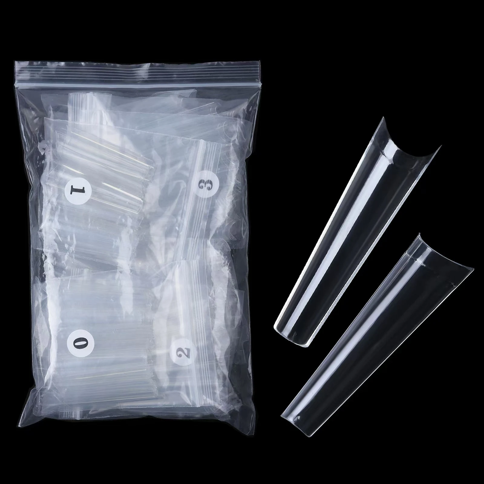 Wholesale 504pcs cream artificial nails Acrylic material nail tips rings customized XXL cowboy artificial nails for girls