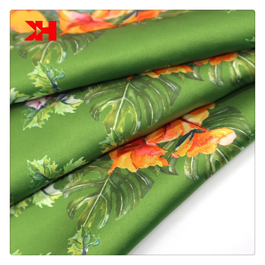 Kahn Polyester Printing Custom Print Chiffon Silk Fabrics For Garment