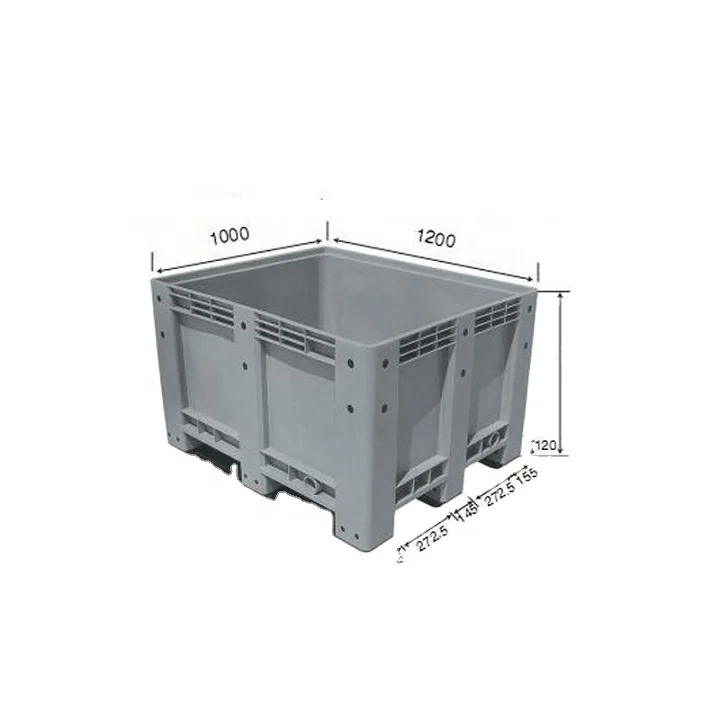 Heavy duty plastic pallet crate mesh box  plastic pallet container ventilation 1200X1000X760