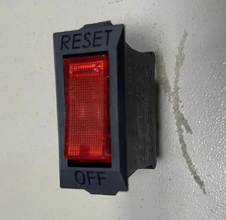 HB ST-001 10A 250VAC 15A  Electrical appliances power circuit protector breaker RESET OFF with illuminated indicators red blue