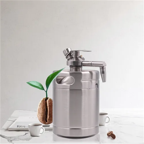 Cold brew 75psi release valve safe travel stainless steel 2l insulated 64oz double wall nitro coffee maker