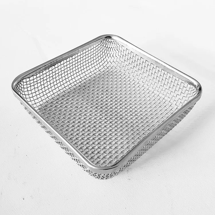 Stainless Wire Mesh Basket Fry Basket with Handles Real Factory in China