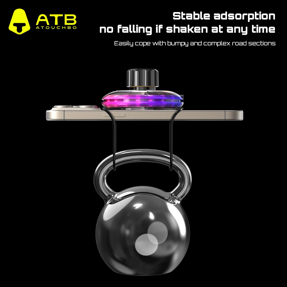 Car Mount Wireless Fast Charger 15W with LED Ambient Light Wireless Fast Charging Mobile Phone Holder