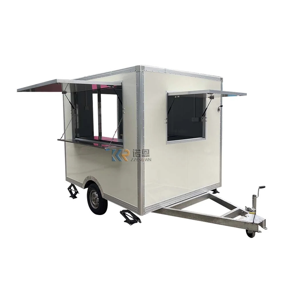 Hot Sale Small CE DOT Certified Food Trailer Hotdog Cart Mobile Street Trailer Fast Food Truck  For Sale