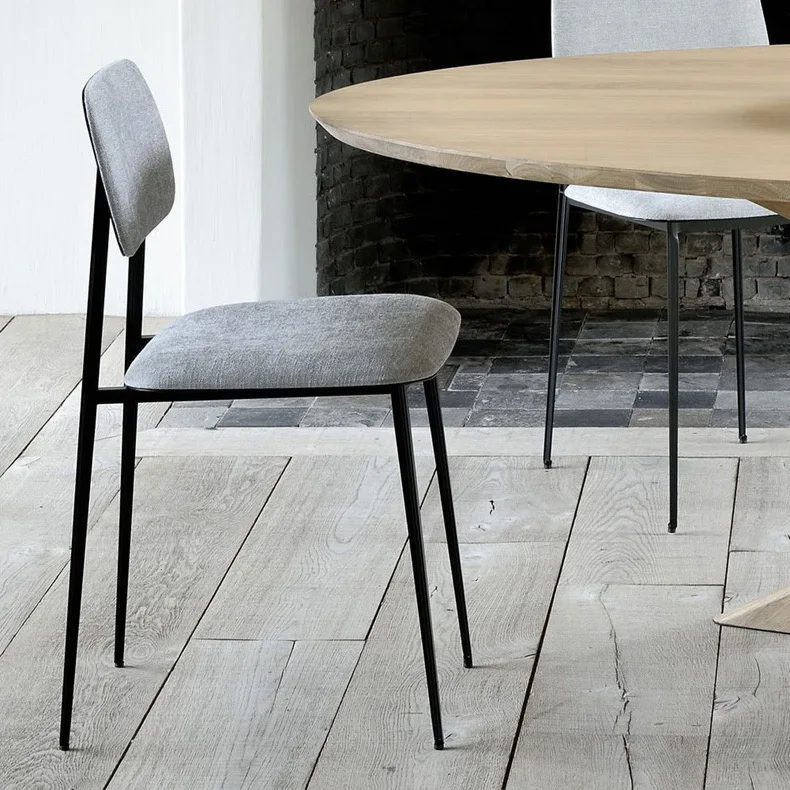 Nordic Luxury Kitchen Hotel Dinning Room Chairs Custom Design Modern Furniture  Dine Chair Upholstered Restaurant Metal Dining C