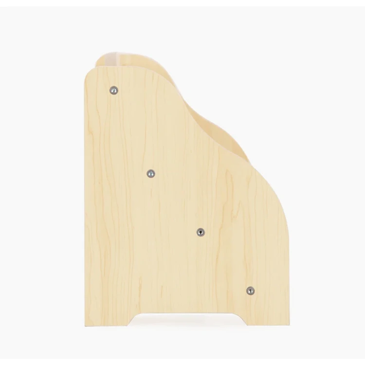 Wood Kids Bookshelf Customized Wood Organizer Toddler Montessori Bookcase